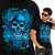 KOSZULKA HORROR  BLUE SKULL
